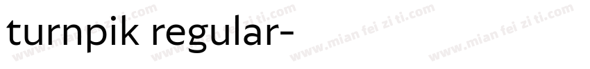 turnpik regular字体转换